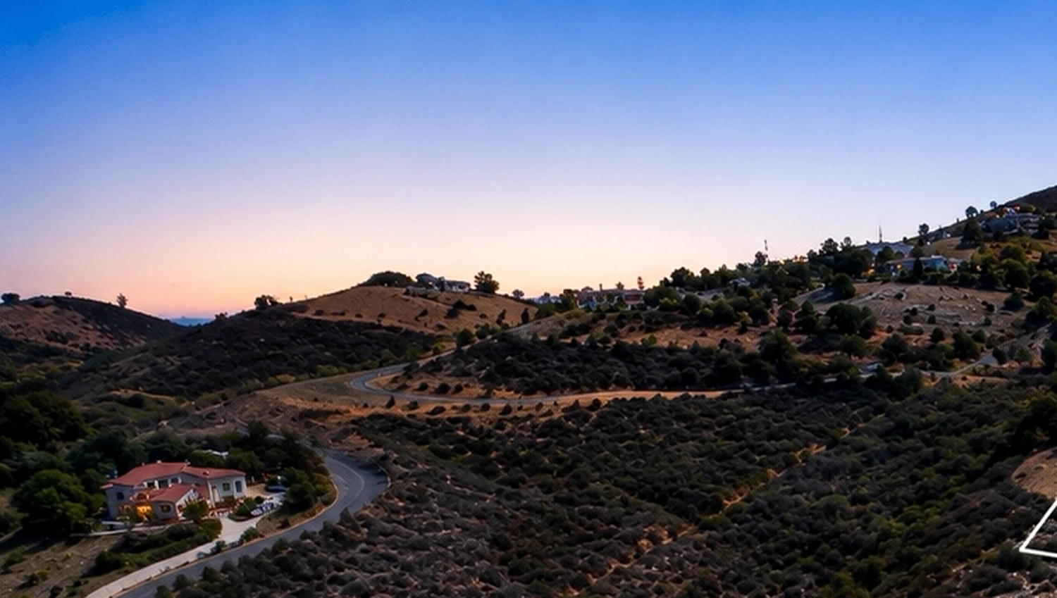 Aerial photograph of the Red Mountain Heights ridge